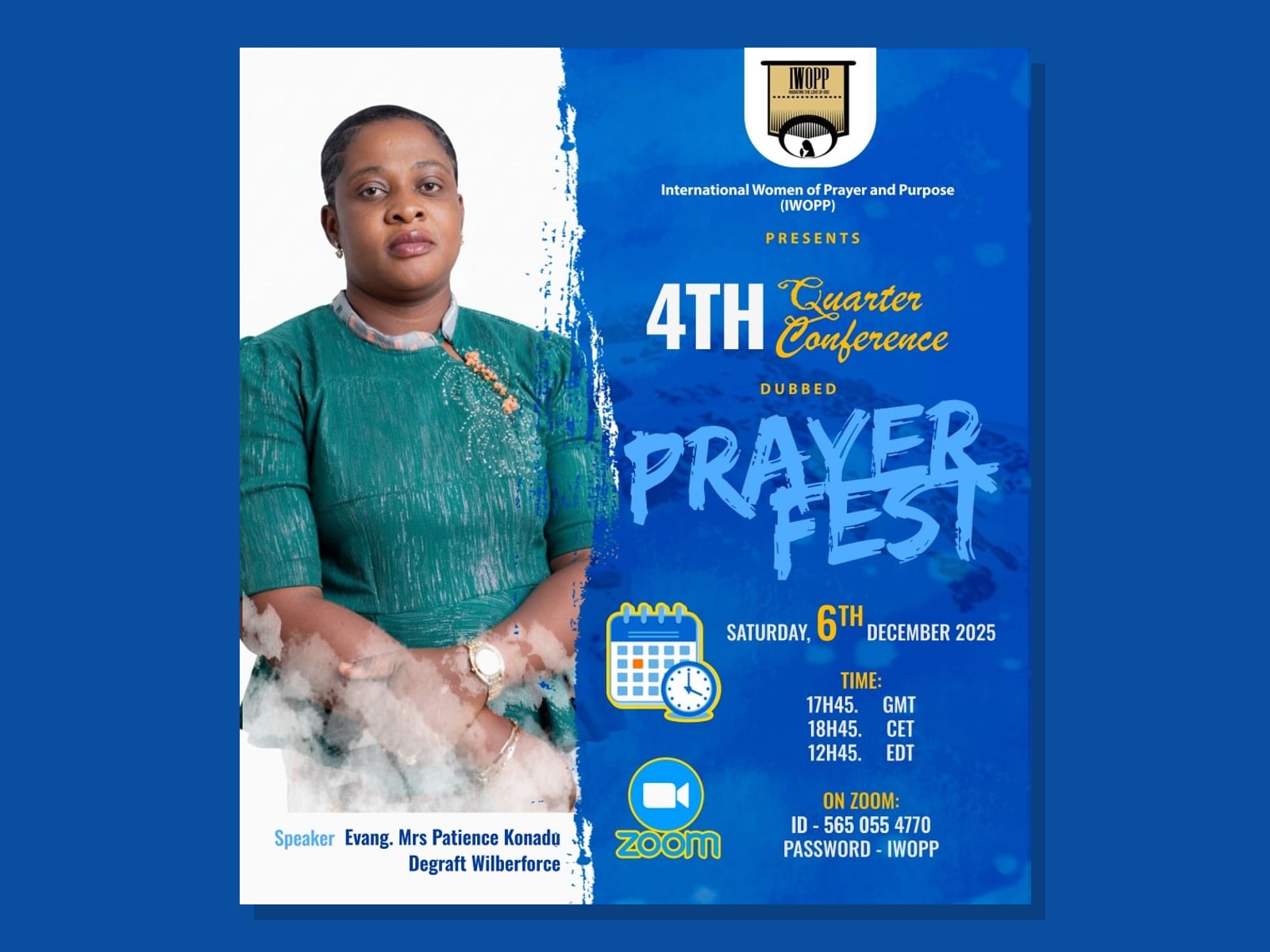 IWOPP Prayer Fest Conference Flyer