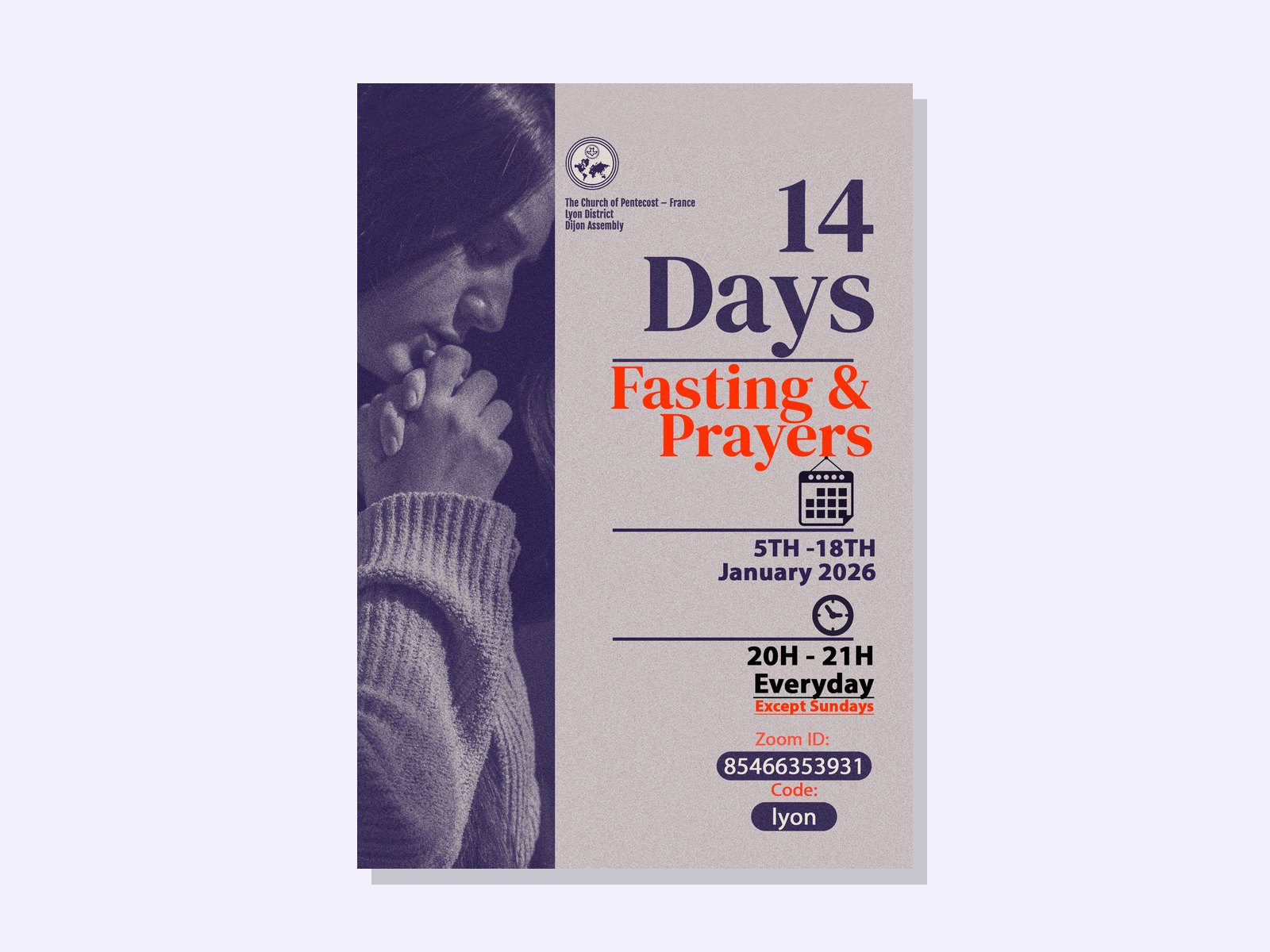 14 Days Fasting & Prayers Flyer
